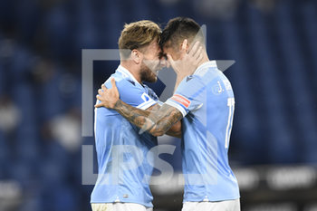 2020-07-29 - Ciro Immobile of SS Lazio celebrates with Joaquin Correa after scoring a goal - LAZIO VS BRESCIA - ITALIAN SERIE A - SOCCER