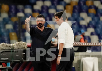 2020-08-01 - Gennaro Gattuso head coach of Napoli gestures during the match Serie A TIM between SSC Napoli and SS Lazio on August 1,2020 in Naples (Italy) at San Paolo Stadium Photo LPS/MARCO IORIO - NAPOLI VS LAZIO - ITALIAN SERIE A - SOCCER