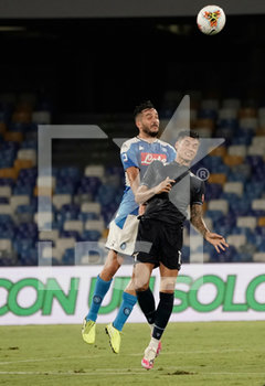 2020-08-01 - Carlos Joaquin Correa (R) of Lazio and Kostas Manolas (L) of Napoli in action during the match Serie A TIM between SSC Napoli and SS Lazio on August 1, 2020 in Naples (Italy) at San Paolo Stadium Photo LPS/MARCO IORIO - NAPOLI VS LAZIO - ITALIAN SERIE A - SOCCER