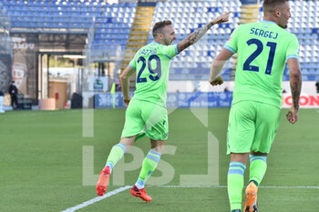 2020-09-26 - Manuel Lazzari of Lazio, Esultanza, Celebration after scoring goal - CAGLIARI VS LAZIO  - ITALIAN SERIE A - SOCCER