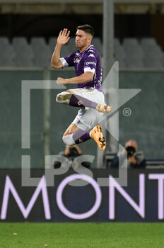 2020-10-02 - Dusan Vlahovic (ACF Fiorentina) esultanza gol - FIORENTINA VS SAMPDORIA - ITALIAN SERIE A - SOCCER