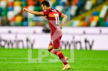 2020-10-03 - Pedro Ledesma Rodriguez (AS Roma) celebrate after scoring - UDINESE VS ROMA - ITALIAN SERIE A - SOCCER