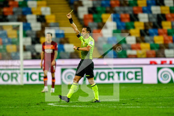 2020-10-03 - Abisso (referee match) Yellow card for Samir De Souza Santos (Udinese Calcio) - UDINESE VS ROMA - ITALIAN SERIE A - SOCCER