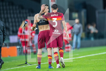 2020-10-03 - Gianluca Mancini (AS Roma) and Roger Ibanez (AS Roma) - UDINESE VS ROMA - ITALIAN SERIE A - SOCCER