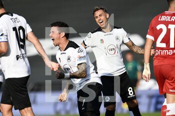 2020-10-18 - Diego Farias of AC Spezia celebrates after scoring a goal - SPEZIA VS FIORENTINA - ITALIAN SERIE A - SOCCER