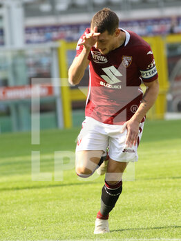 2020-10-18 - 09 Andrea Belotti (Torino FC) celebrates for the goal - TORINO VS CAGLIARI - ITALIAN SERIE A - SOCCER