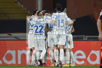 2020-10-24 - Team Inter, celebrates after scoring a goal - GENOA VS INTER - ITALIAN SERIE A - SOCCER