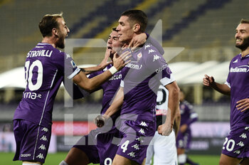 2020-10-25 - Nikola Milenkovic of ACF Fiorentina celebrates after scoring a goal - FIORENTINA VS UDINESE - ITALIAN SERIE A - SOCCER