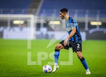 2020-10-31 - Achraf Hakimi of FC Internazionale during the Serie A 2020/21 match between FC Internazionale vs Parma Calcio at the San Siro Stadium, Milan, Italy on October 31, 2020 - Photo Fabrizio Carabelli - INTER VS PARMA - ITALIAN SERIE A - SOCCER