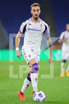 2020-11-01 - Gaetano Castrovilli of Fiorentina in action during the Italian championship Serie A football match between AS Roma and ACF Fiorentina on November 1, 2020 at Stadio Olimpico in Rome, Italy - Photo Federico Proietti / DPPI - AS ROMA AND ACF FIORENTINA - ITALIAN SERIE A - SOCCER