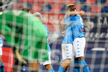 2020-11-08 - Victor Osimhen (Napoli) celebrates after scoring a goal of 0-1 - BOLOGNA VS NAPOLI - ITALIAN SERIE A - SOCCER