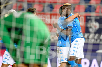 2020-11-08 - Victor Osimhen (Napoli) celebrates after scoring a goal of 0-1 - BOLOGNA VS NAPOLI - ITALIAN SERIE A - SOCCER