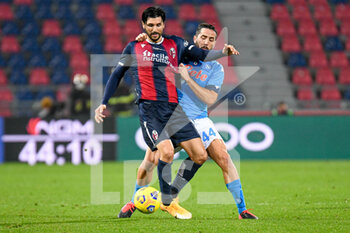 2020-11-08 - Roberto Soriano (Bologna) hampered by Kostas Manolas (Napoli) - BOLOGNA VS NAPOLI - ITALIAN SERIE A - SOCCER