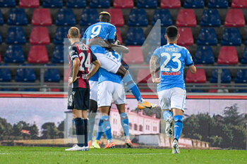 2020-11-08 - happiness of SSC Napoli for deleted goal of 0-2 by Kalidou Koulibaly (Napoli) - BOLOGNA VS NAPOLI - ITALIAN SERIE A - SOCCER