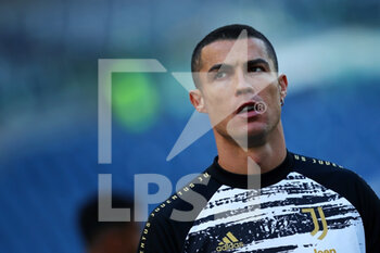 2020-11-08 - Cristiano Ronaldo of Juventus during warm up before the Italian championship Serie A football match between SS Lazio and Juventus FC on November 8, 2020 at Stadio Olimpico in Rome, Italy - Photo Federico Proietti / DPPI - SS LAZIO VS JUVENTUS FC - ITALIAN SERIE A - SOCCER