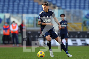 2020-11-08 - Alvaro Morata of Juventus in action during the Italian championship Serie A football match between SS Lazio and Juventus FC on November 8, 2020 at Stadio Olimpico in Rome, Italy - Photo Federico Proietti / DPPI - SS LAZIO VS JUVENTUS FC - ITALIAN SERIE A - SOCCER