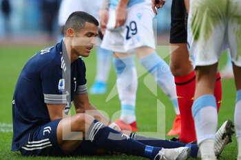 2020-11-08 - Cristiano Ronaldo of Juventus reacts after a tackle during the Italian championship Serie A football match between SS Lazio and Juventus FC on November 8, 2020 at Stadio Olimpico in Rome, Italy - Photo Federico Proietti / DPPI - SS LAZIO VS JUVENTUS FC - ITALIAN SERIE A - SOCCER