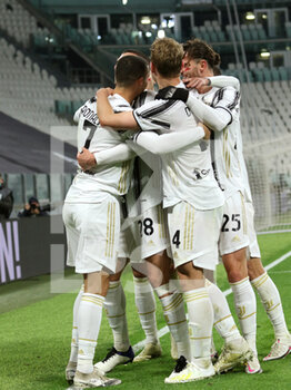 2020-11-21 - Juventus celebrates the goal of 2-0 - JUVENTUS VS CAGLIARI - ITALIAN SERIE A - SOCCER