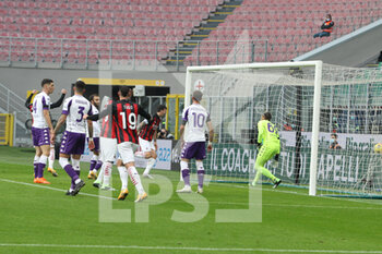 2020-11-29 - Milan Team score Goal during the Italian championship Serie A football match between AC Milan and AC Fiorentina on November 29, 2020 at San Siro stadium in Milan, Italy - Photo Morgese-Rossini / DPPI - AC MILAN AND ACF FIORENTINA - ITALIAN SERIE A - SOCCER