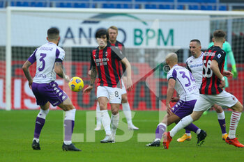 2020-11-29 - Sandro Tonali during the Italian championship Serie A football match between AC Milan and AC Fiorentina on November 29, 2020 at San Siro stadium in Milan, Italy - Photo Morgese-Rossini / DPPI - AC MILAN AND ACF FIORENTINA - ITALIAN SERIE A - SOCCER