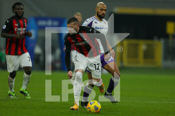 2020-11-29 - Ante Rebic during the Italian championship Serie A football match between AC Milan and AC Fiorentina on November 29, 2020 at San Siro stadium in Milan, Italy - Photo Morgese-Rossini / DPPI - AC MILAN AND ACF FIORENTINA - ITALIAN SERIE A - SOCCER