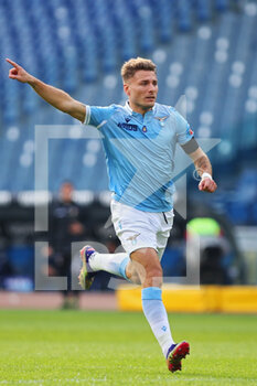 2020-11-29 - Ciro Immobile of Lazio gestures during the Italian championship Serie A football match between SS Lazio and Udinese Calcio on November 29, 2020 at Stadio Olimpico in Rome, Italy - Photo Federico Proietti / DPPI - SS LAZIO VS UDINESE CALCIO - ITALIAN SERIE A - SOCCER