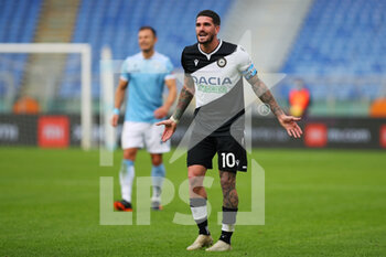 2020-11-29 - Rodrigo De Paul of Udinese reacts during the Italian championship Serie A football match between SS Lazio and Udinese Calcio on November 29, 2020 at Stadio Olimpico in Rome, Italy - Photo Federico Proietti / DPPI - SS LAZIO VS UDINESE CALCIO - ITALIAN SERIE A - SOCCER