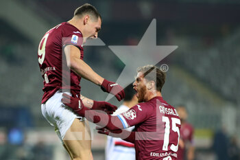 2020-11-30 - 09 Andrea Belotti (Torino FC) and 15 Cristian Ansaldi (Torino FC) celebrates the goal - TORINO FC VS UC SAMPDORIA - ITALIAN SERIE A - SOCCER