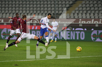 2020-11-30 - 87 Antonio Candfreva (FC Sampdoria) scores the goal - TORINO FC VS UC SAMPDORIA - ITALIAN SERIE A - SOCCER