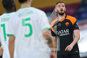 2020-12-06 - Bryan Cristante of Roma reacts during the Italian championship Serie A football match between AS Roma and US Sassuolo Calcio on December 6, 2020 at Stadio Olimpico in Rome, Italy - Photo Federico Proietti / DPPI - AS ROMA VS US SASSUOLO CALCIO - ITALIAN SERIE A - SOCCER