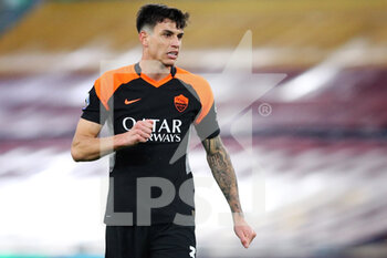 2020-12-06 - Roger Ibanez of Roma reacts during the Italian championship Serie A football match between AS Roma and US Sassuolo Calcio on December 6, 2020 at Stadio Olimpico in Rome, Italy - Photo Federico Proietti / DPPI - AS ROMA VS US SASSUOLO CALCIO - ITALIAN SERIE A - SOCCER