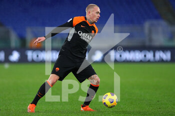 2020-12-06 - Rick Karsdorp of Roma in action during the Italian championship Serie A football match between AS Roma and US Sassuolo Calcio on December 6, 2020 at Stadio Olimpico in Rome, Italy - Photo Federico Proietti / DPPI - AS ROMA VS US SASSUOLO CALCIO - ITALIAN SERIE A - SOCCER