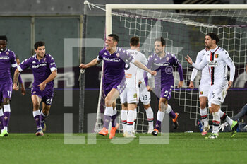 2020-12-07 - Nikola Milenkovic (ACF Fiorentina) esultanza dopo il gol - FIORENTINA VS GENOA - ITALIAN SERIE A - SOCCER