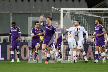 2020-12-07 - Nikola Milenkovic (ACF Fiorentina) esultanza dopo il gol - FIORENTINA VS GENOA - ITALIAN SERIE A - SOCCER