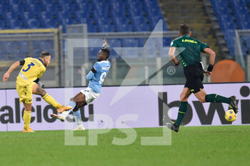 2020-12-12 - ROME, ITALY - December 12 : Federico Di Marco (3) of Hellas Verona scores the opening goal during soccer match between SS Lazio and Hellas Verona at Stadio Olimpico on December 12,2020  - SS LAZIO VS HELLAS VERONA - ITALIAN SERIE A - SOCCER
