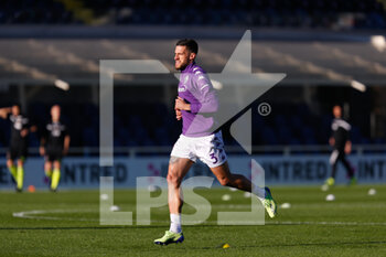 2020-12-13 - Cristiano Biraghi (ACF Fiorentina) durante il riscaldamento prima della partita - ATALANTA VS FIORENTINA - ITALIAN SERIE A - SOCCER