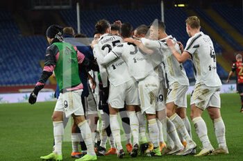 2020-12-13 - team juventus, celebrates after scoring a goal - GENOA VS JUVENTUS - ITALIAN SERIE A - SOCCER