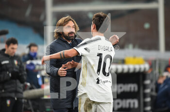2020-12-13 - Andrea Pirlo (Juventus) and Paulo Dybala (Juventus), celebrates after scoring a goal - GENOA VS JUVENTUS - ITALIAN SERIE A - SOCCER