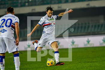 2020-12-16 - tiro del goal di Albin Ekdal (UC Sampdoria) - HELLAS VERONA VS SAMPDORIA - ITALIAN SERIE A - SOCCER