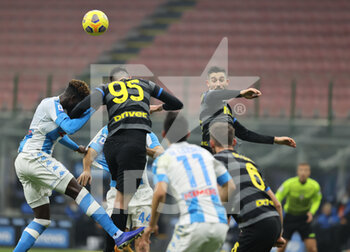 2020-12-16 - Alessandro Bastoni of FC Internazionale during the Serie A 2020/21 football match between FC Internazionale vs SSC Napoli at the San Siro Stadium, Milan, Italy on December 16, 2020 - Photo FCI / Fabrizio Carabelli - INTER VS NAPOLI - ITALIAN SERIE A - SOCCER