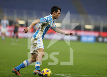 2020-12-16 - Hirving Lozano of SSC Napoli during the Serie A 2020/21 football match between FC Internazionale vs SSC Napoli at the San Siro Stadium, Milan, Italy on December 16, 2020 - Photo FCI / Fabrizio Carabelli - INTER VS NAPOLI - ITALIAN SERIE A - SOCCER