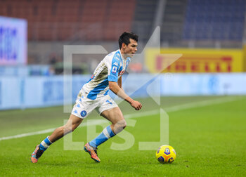 2020-12-16 - Hirving Lozano of SSC Napoli during the Serie A 2020/21 football match between FC Internazionale vs SSC Napoli at the San Siro Stadium, Milan, Italy on December 16, 2020 - Photo FCI / Fabrizio Carabelli - INTER VS NAPOLI - ITALIAN SERIE A - SOCCER