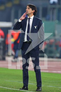2020-12-20 - Lazio head coach Simone Inzaghi reacts during the Italian championship Serie A football match between SS Lazio and SSC Napoli on December 20, 2020 at Stadio Olimpico in Rome, Italy - Photo Federico Proietti / DPPI - SS LAZIO VS SSC NAPOLI - ITALIAN SERIE A - SOCCER