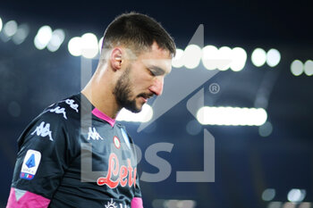 2020-12-20 - Matteo Politano of Napoli reacts during the Italian championship Serie A football match between SS Lazio and SSC Napoli on December 20, 2020 at Stadio Olimpico in Rome, Italy - Photo Federico Proietti / DPPI - SS LAZIO VS SSC NAPOLI - ITALIAN SERIE A - SOCCER