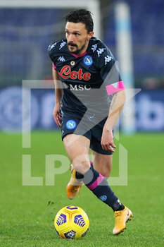 2020-12-20 - Mario Rui of Napoli in action during the Italian championship Serie A football match between SS Lazio and SSC Napoli on December 20, 2020 at Stadio Olimpico in Rome, Italy - Photo Federico Proietti / DPPI - SS LAZIO VS SSC NAPOLI - ITALIAN SERIE A - SOCCER