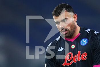 2020-12-20 - Andrea Petagna of Napoli reacts during the Italian championship Serie A football match between SS Lazio and SSC Napoli on December 20, 2020 at Stadio Olimpico in Rome, Italy - Photo Federico Proietti / DPPI - SS LAZIO VS SSC NAPOLI - ITALIAN SERIE A - SOCCER