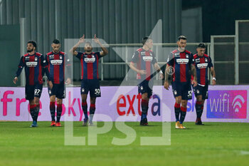 2020-12-22 - Junior Messias (Crotone FC) celebrates after scoring a goal during the Serie A soccer match between Crotone - Parma, Stadio Ezio Scida on December 22, 2020 in Crotone Italy - FC CROTONE VS PARMA CALCIO - ITALIAN SERIE A - SOCCER