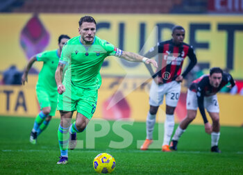 2020-12-23 - Ciro Immobile of SS Lazio during the Serie A 2020/21 football match between AC Milan vs SS Lazio at the San Siro Stadium, Milan, Italy on December 23, 2020 - Photo FCI / Fabrizio Carabelli - AC MILAN VS SS LAZIO  - ITALIAN SERIE A - SOCCER