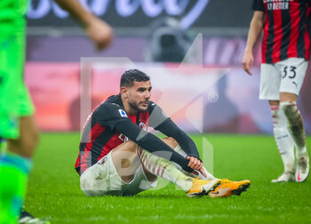 2020-12-23 - Theo Hernandez of AC Milan during the Serie A 2020/21 football match between AC Milan vs SS Lazio at the San Siro Stadium, Milan, Italy on December 23, 2020 - Photo FCI / Fabrizio Carabelli - AC MILAN VS SS LAZIO  - ITALIAN SERIE A - SOCCER