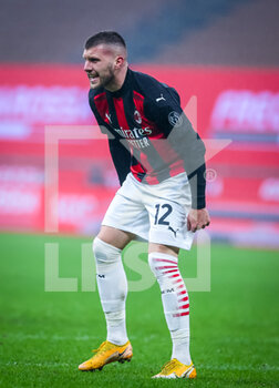 2020-12-23 - Ante Rebic of AC Milan reacts during the Serie A 2020/21 football match between AC Milan vs SS Lazio at the San Siro Stadium, Milan, Italy on December 23, 2020 - Photo FCI / Fabrizio Carabelli - AC MILAN VS SS LAZIO  - ITALIAN SERIE A - SOCCER